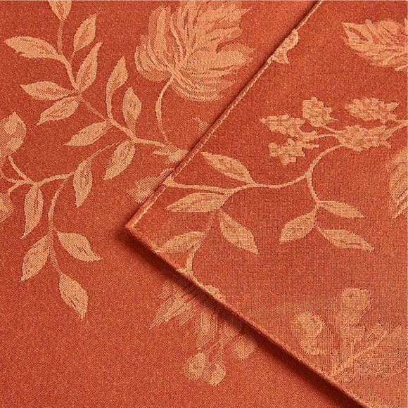 2 SPICE-color Autumn Medley Damask 60x104 inch Tablecloths (each seats 8 to 10) - Picture 10 of 12